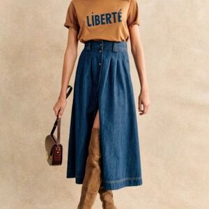 Sézane Clarine denim skirt size 36